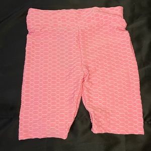 Scrunched butt lifting biker shorts